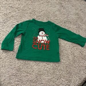The Children's Place Snowman “I’m Snow Cute” 18-24M Long Sleeve Tee